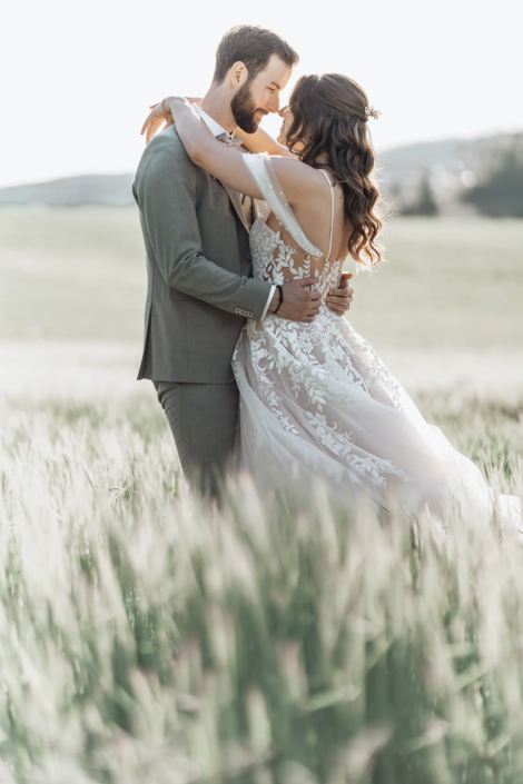 Brautpaar beim Shooting im Hochzeit Landgut Schloss Michelfeld