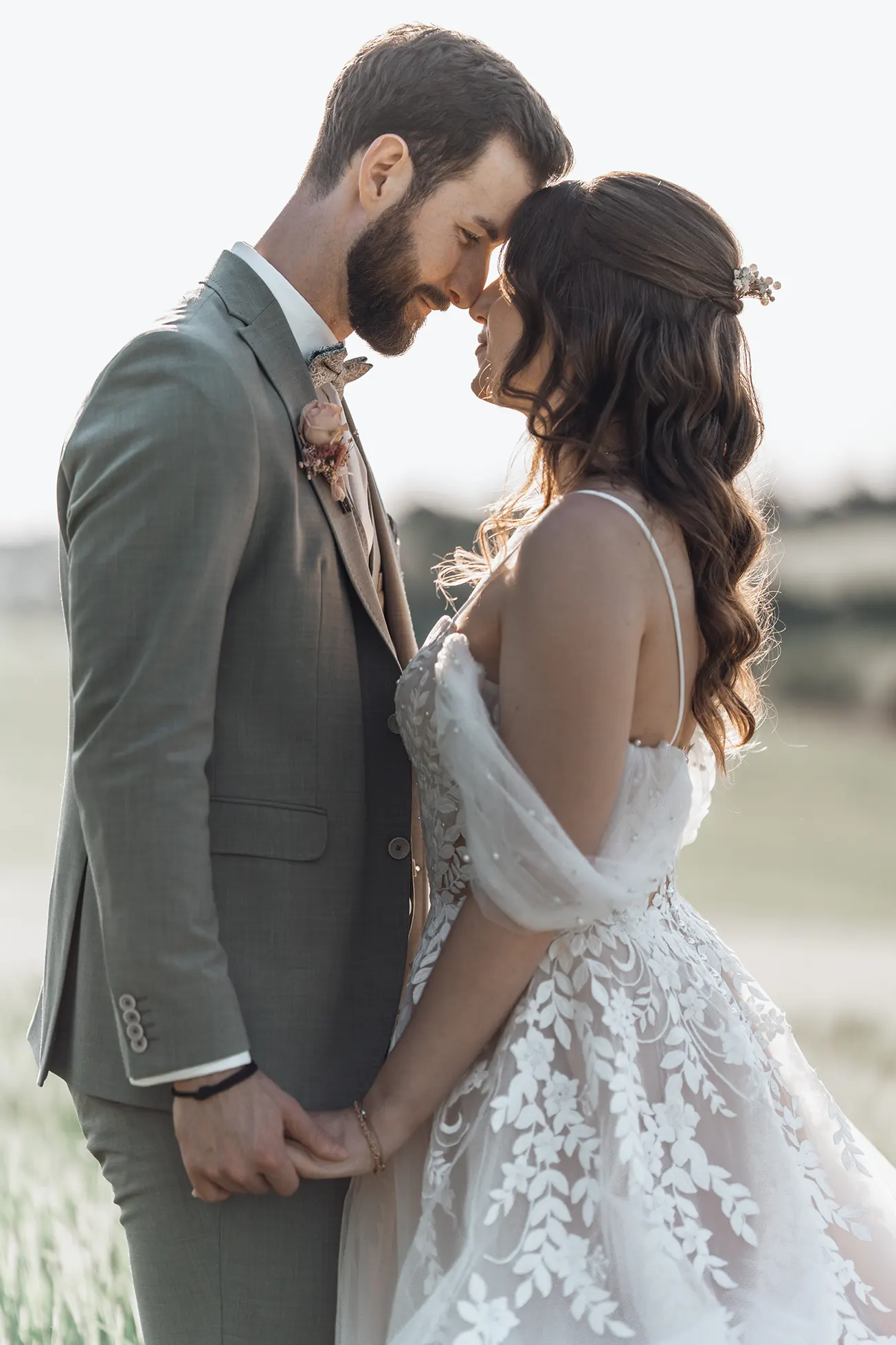Brautpaar mit Hochzeitsfotograf Schwetzingen