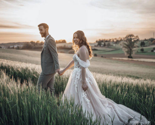 Brautpaar - Hochzeitsfotograf - Goldene Stunde Brautpaar - Hochzeitsfotograf - Goldene Stunde
